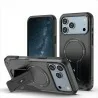 DrPhone ArmorStand – Schokbestendige 360° Bescherming Hoesje – Kickstand Case - Compatibel Met iPhone 17 Pro - Zwart