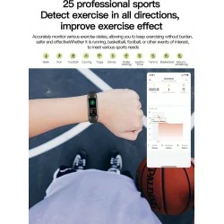 DrPhone ActiFit - 1.1'' AMOLED Scherm - Extra Lichte Activiteiten Tracker - Horloge met 25 Sportmodi