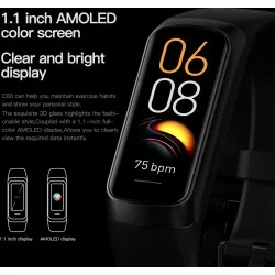 DrPhone ActiFit - 1.1'' AMOLED Scherm - Extra Lichte Activiteiten Tracker - Horloge met 25 Sportmodi