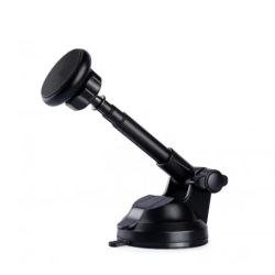 DrPhone V8 PRO Autohouder Metaal Telescopisch Verstelbaar & Uitschuifbaar Arm – Dashboard- Zuignap Windschermhouder – Zwart