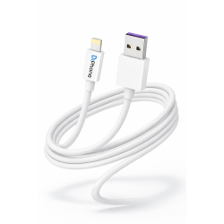 DrPhone USB Kabel 1M – Compatibel met Lightning iPhone en iPad – TPE Oplaadkabel – Data en Laden