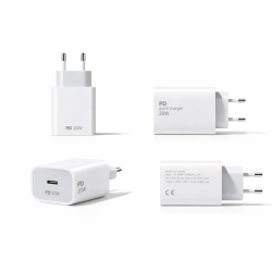 DrPhone PDK Lunar - 20W Thuislader + 1 Meter USB-C naar 8 Pin Kabel 5V - Geschikt voor smartphones en tablets