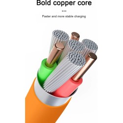 DrPhone LSC USB-C kabel 120W 6A snel opladen + data 2 meter wit – Compatibel met Lightning Apple iPad & iPhone