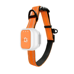 DrPhone PetTrack 4G - GPS Tracker – Honden Tracker – IP66 Waterdicht – SIM – Elektronische Omheining – Voor Honden – Wit/Oranje