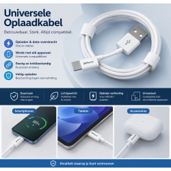 DrPhone USB Charging Cable 1 Metre – Compatible with Lightning iPhone and iPad – Charging + Data Transfer