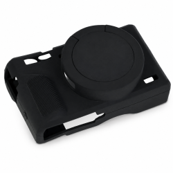 DrPhone CamGuard G7X III – Siliconen Beschermhoes voor Compatibel met Canon PowerShot G7 X Mark III – Extra Grip – Zwart