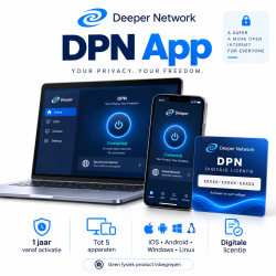 Deeper Network DPN App – 1 Jaar Licentie – Tot 5 Apparaten – iOS, Android, Windows & Linux