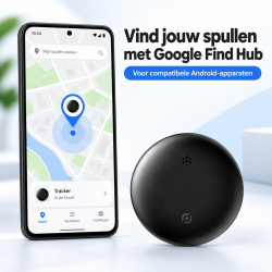 DrPhone TrackOne G1 Bluetooth Tracker – Google Find Hub – IP66 – Zwart – GPS trackers
