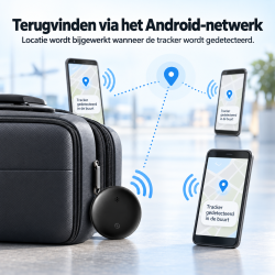 DrPhone TrackOne G1 Bluetooth Tracker – Google Find Hub – IP66 – Zwart – GPS trackers