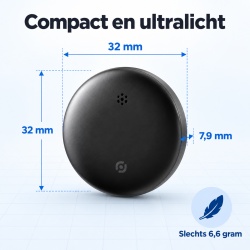 DrPhone TrackOne G1 Bluetooth Tracker – Google Find Hub – IP66 – Zwart – GPS trackers