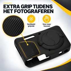 DrPhone CamShield FZ55 – Siliconen Camera Hoes voor Kodak PIXPRO FZ55 – Beschermcase – Zwart