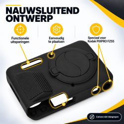 DrPhone CamShield FZ55 – Siliconen Camera Hoes voor Kodak PIXPRO FZ55 – Beschermcase – Zwart