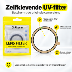 DrPhone LensGuard UV Filter – Zelfklevende Lensbeschermer – Compatibel met Canon G7 X Mark II / III, G5 X, G9 X en