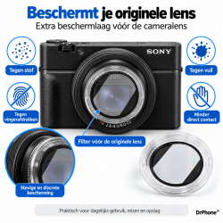 DrPhone LensGuard UV Filter – Compatibel met Sony RX100 VI / RX100 VII – Zelfklevende Lensbeschermer