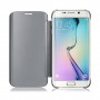 Samsung S6 Edge Plus DrPhone Smart Sleep Clear View Flip Mirror Cover Zilver 