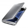 Samsung S6 Edge Plus DrPhone Smart Sleep Clear View Flip Mirror Cover Zilver 