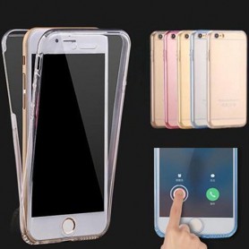 iPhone 6S Plus / 6 Plus Dual TPU Case 360 Graden Cover 2 in 1 Transparant rosegold
