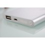 6000 mAh Premium Aluminium Powerbank Universeel Silver - iPhone / Samsung / HTC / LG / Sony etc