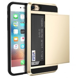 iPhone 7 Plus Arc Card Case Premium Protection Goud