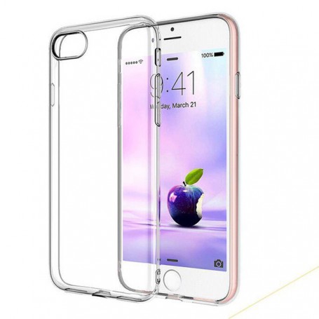 iPhone 7 Plus Transparante Gel Zero Series Case Ultra Dun Premium Soft Gel Infinity White