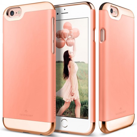 Caseology ® Savoy Series iPhone 6S PLUS / 6 PLUS Pink + Tempered Glass Screenprotector