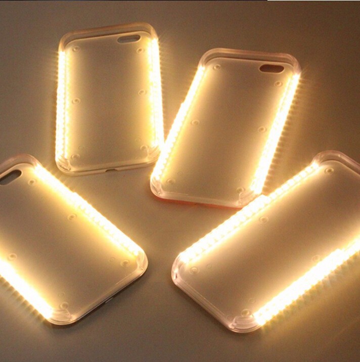 Spreekwoord focus Roux LED Selfie Light Lichtgevende Hoesje iPhone 7 - Rose Goud
