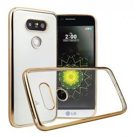 LG G5 Electro Shine Luxe Soft Gel Case Transparant Goud