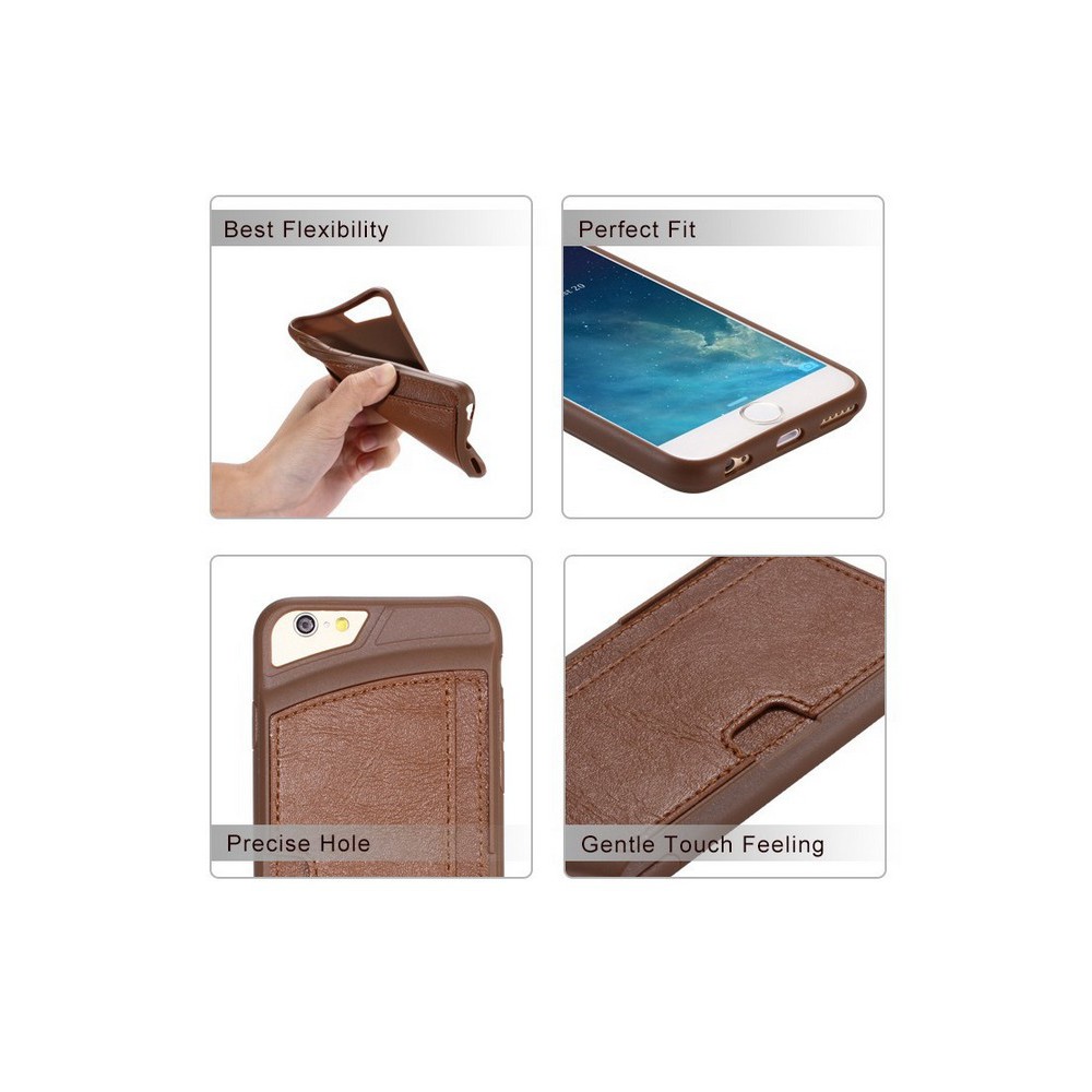 Validatie veiligheid Kosciuszko iPhone 7 Premium Card Case PU Leer Pinpas Hoesje Zwart