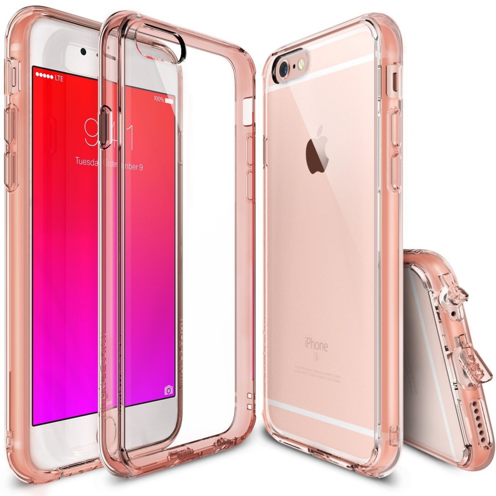 Eerbetoon Trek Rudyard Kipling Rearth Ringke Fusion® iPhone 6S PLUS / 6 PLUS Transparante Case Rose Gold +  Gratis Ringke