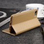 iPhone 7+ plus X-Level Wallet Carbon Style Portemonnee Case - Goud