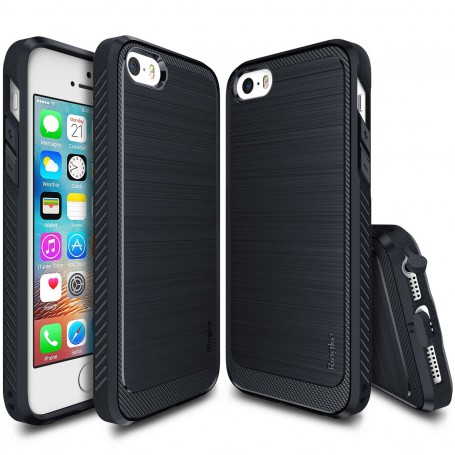 Rearth® Ringke Onyx Drop Proof Slim Case iPhone SE / 5S / 5 - Midnight Navy + Ringke HD Schermfolie