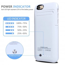 iPhone 6S / 6 Externe Batterij Accucase Pack Power Bank 3500 mAh - Wit