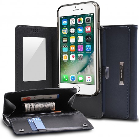 Rearth WALLET Portemonnee Case Ringke iPhone 7 Plus Navy Blue
