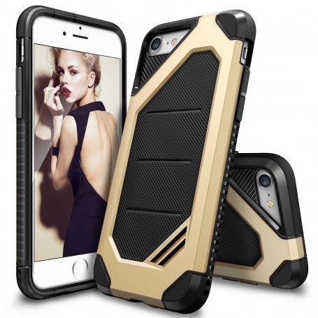 iPhone 7 Rearth Ringke Max defender case - royal gold + Ringke Max HD Screenprotector
