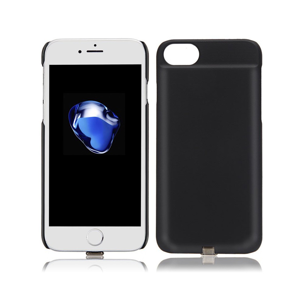 bagage vertaler Afkorting iPhone 8 Plus / 7 Plus 3 in 1 set Draadloos Opladen Wireless Premium  Transparante Receiver Case Night Shade + QI Oplaadpad