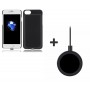  iPhone 7 Plus 3 in 1 set Draadloos Opladen Wireless Premium Transparante Receiver Case Night Shade + QI Oplaadpad 