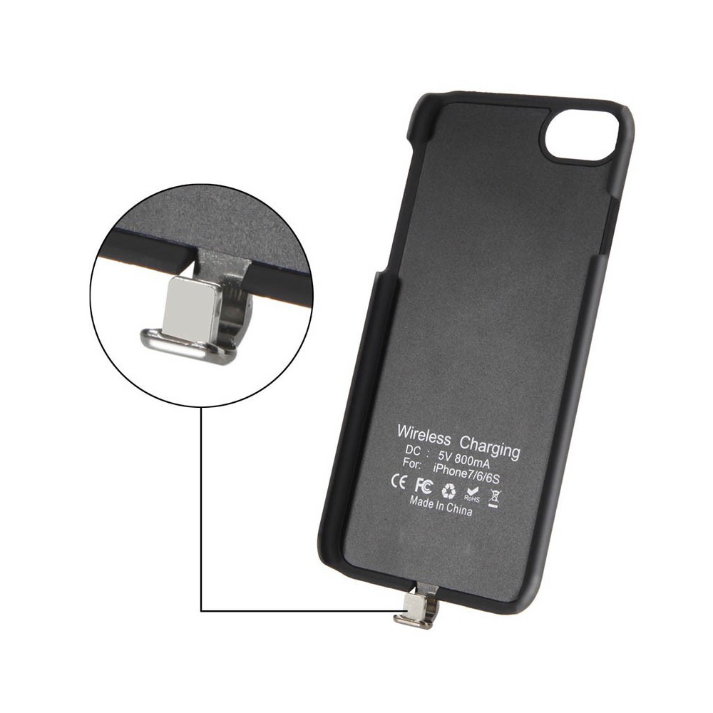Sluimeren Politie metalen iPhone 8 / 7 - 3 in 1 set Draadloos Opladen Wireless Premium Transparante  Receiver Case Night Shade