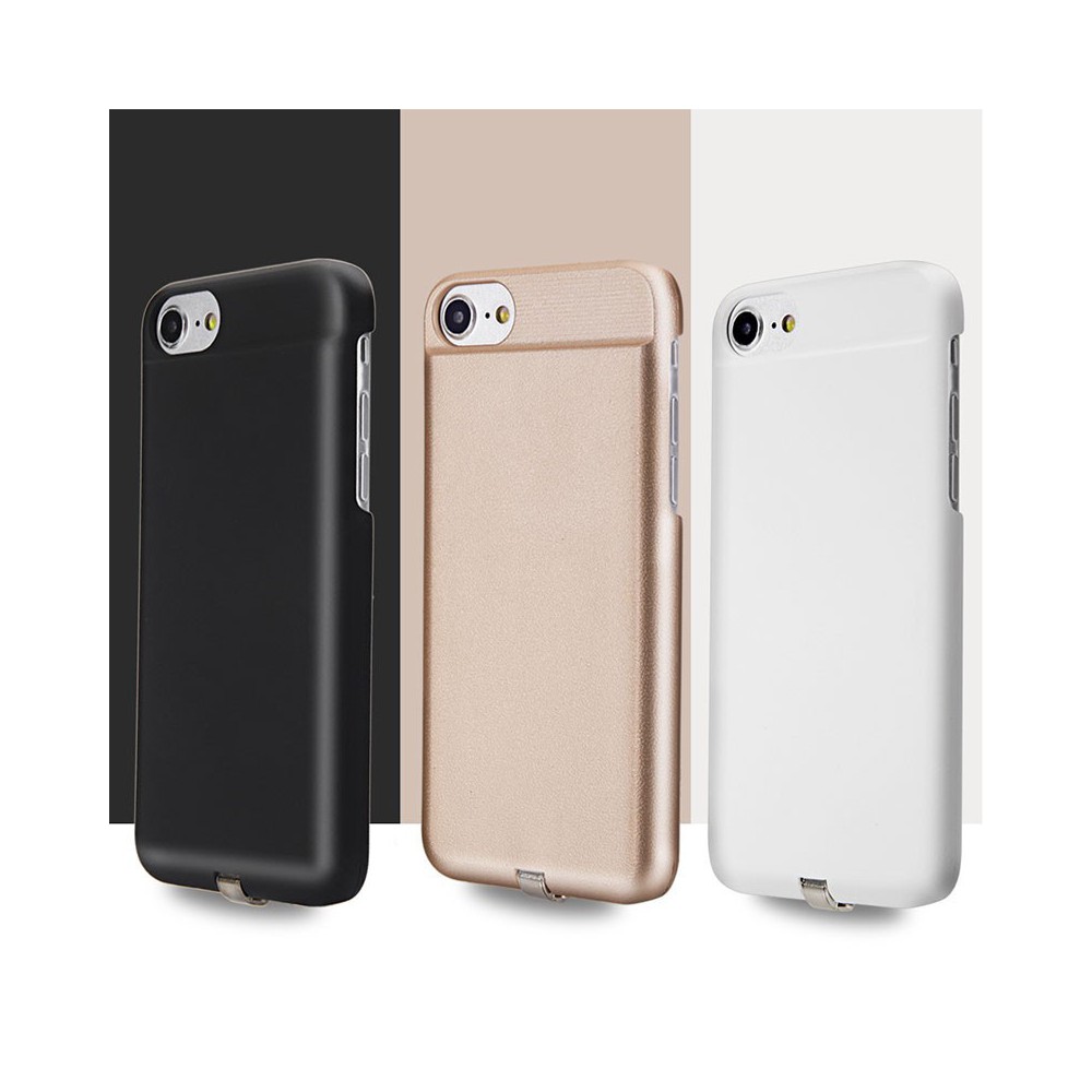 Strippen knecht dozijn iPhone 7 3 in 1 set Draadloos Opladen Wireless Premium Transparante  Receiver Case Wit + QI Oplaadpad