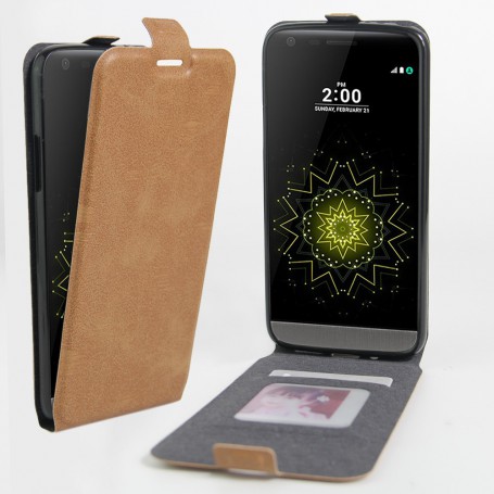 Luxe PU Lederen Soft Case Hand Flip Cover S7 Edge - Bruin Luxe PU Lederen Soft Case Hand Flip Cover S7 Edge - Bruin