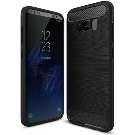 Samsung Galaxy S8 Plus Carbon Fiber Style Case Zwart