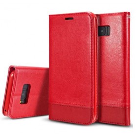 Luxe Lederen Cover Samsung Galaxy S8 Rood
