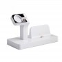 2 in 1 Luxe Docking Station + Apple Watch 1 / 2 Dock Stand Premium Edition - Infinity White