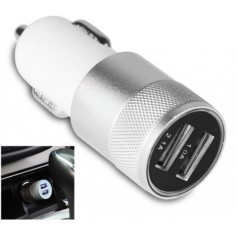 Universele Auto lader 3.1A extra sterk met dubbele USB poort en LED lamp