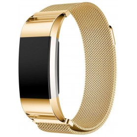 Fitbit Charge 2 Milanese Horloge Bandje met magneetsluiting - goud