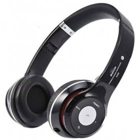 DrPhone Wireless Bluetooth 4.2 Headset / Koptelefoon Met FM radio en Geheugen Poort - Zwart