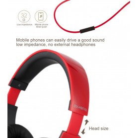 Beevo HM740 Headset - Bekabeld 40mm - Superieur Geluid - Rijke Bastonen - HIFI Kwaliteit - Wit / Grijs