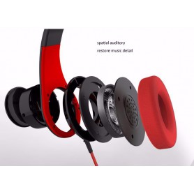 Beevo HM740 Headset - Bekabeld 40mm - Superieur Geluid - Rijke Bastonen - HIFI Kwaliteit - Wit / Grijs