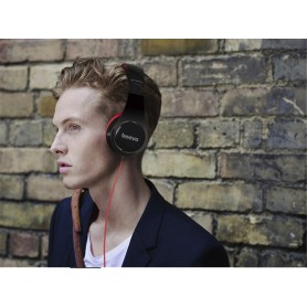 Beevo HM740 Headset - Bekabeld 40mm - Superieur Geluid - Rijke Bastonen - HIFI Kwaliteit - Wit / Grijs