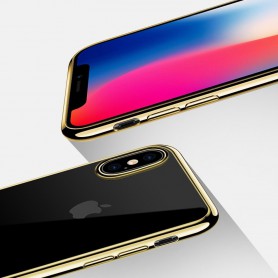 iPhone X Hoesje - TPU Siliconen case - softgel ultradunne cover - Goud