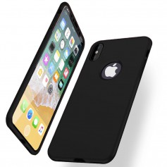 iPhone X Soft Gel Ultradunne schokbestendige Hybrid 360 TPU Case - Zwart
